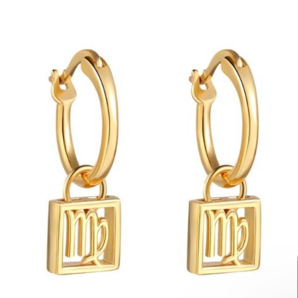 925 Sterling Silver Constellation Vintage Huggie Earring